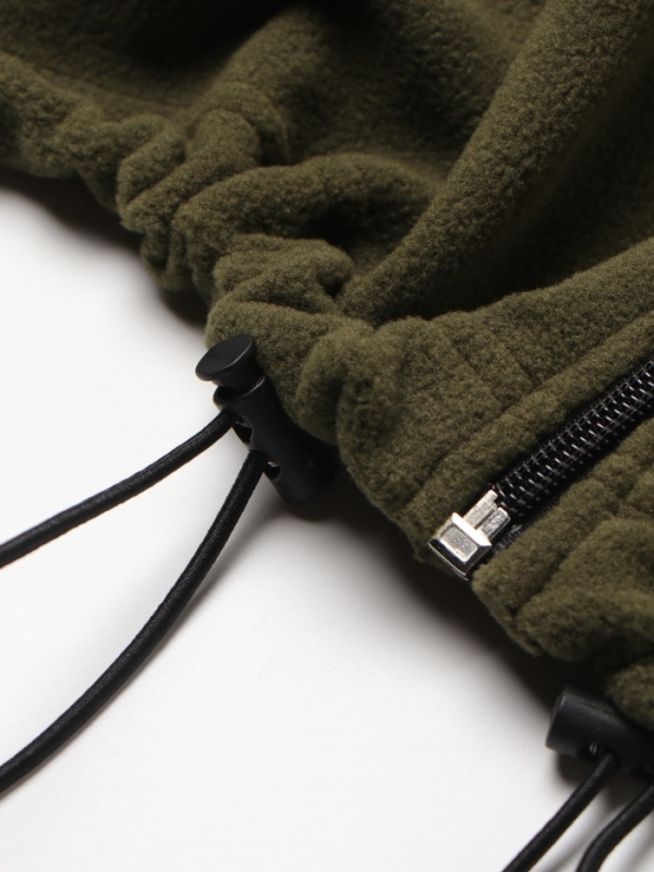 Толстовка флисовая для девочки MINAKU: Fleece Soft, цвет хаки, рост 164 см