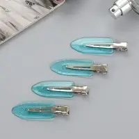 Зажим для волос "Милана" (набор 4 шт) 5,5 см, микс