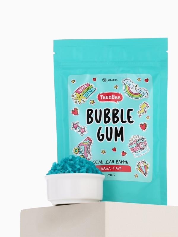 TEEN BEE Соль для тела в пакете 250 гр, аромат жвачка