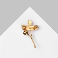 Брошь &laquo;Цветок&raquo; трилистник, цвет МИКС (неделимая фас. 12шт, цена за шт)