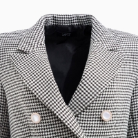 Пиджак женский двубортный MIST р. 50, чёрный/белый Пиджак женский двубортный MIST р. 50, чёрный/белый