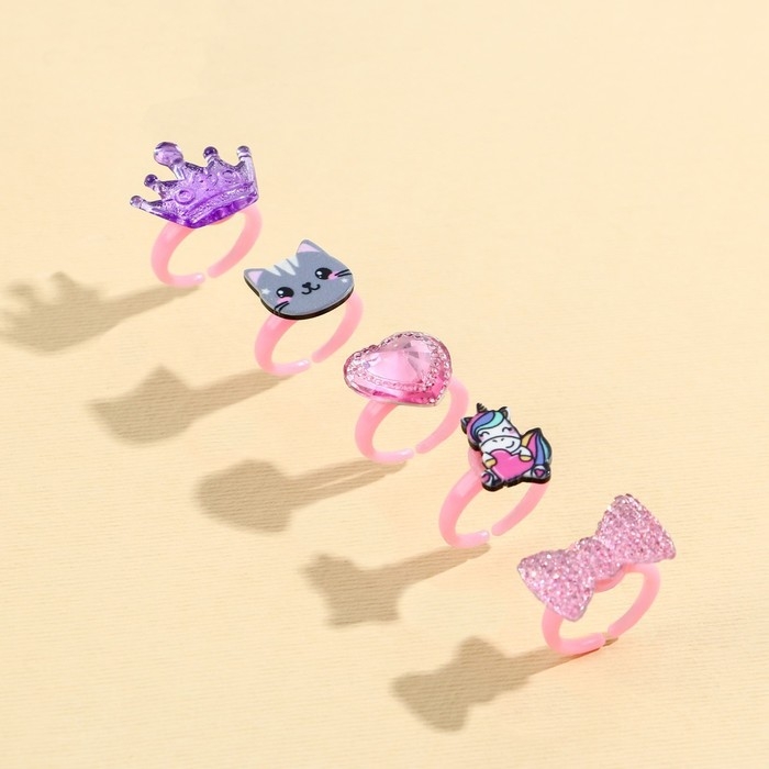 Кольцо &laquo;Время волшебства&raquo;, 5 шт, безразмерные