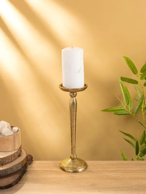 Подсвечник "Звездная пыль" алюминий 9,5х9,5х29,5 см