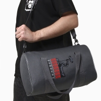 Сумка спортивная мужская, TEXTURA, маленький размер, цвет серый