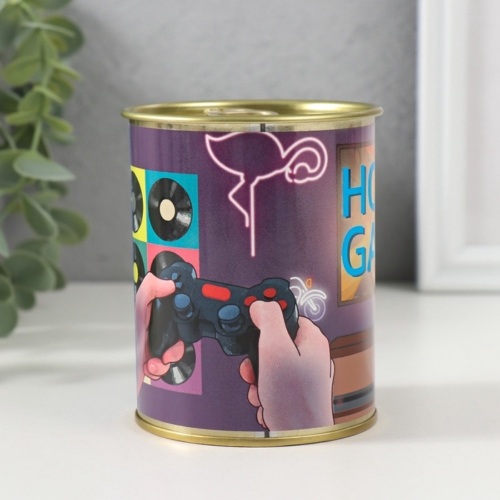 Подарочные носки в банке GAMER (внутри носки мужские, цвет чёрный) Подарочные носки в банке GAMER (внутри носки мужские, цвет чёрный)