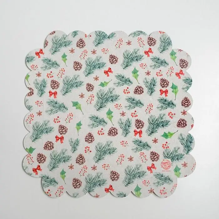 Коробка для кондитерских изделий с пластиковой крышкой &laquo;Winter time&raquo;, 21 х 21 х 3 см