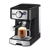 Кофеварка Kitfort КТ-7195, рожковая, 1450 Вт, 1 л, чёрно-серебристая Кофеварка Kitfort КТ-7195, рожковая, 1450 Вт, 1 л, чёрно-серебристая