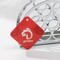 Салфетница Доляна &laquo;Лотос&raquo;, 13&times;4&times;9 см, серебряная