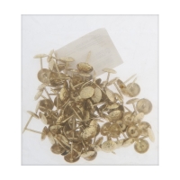 Гвозди ТУНДРА, декоративные, обивочные, фактурные, 11&times;16 мм, золото, 100 шт.