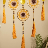 Ловец снов "Солнечный день" текстиль, ротанг 50х2х100 см Ловец снов "Солнечный день" текстиль, ротанг 50х2х100 см