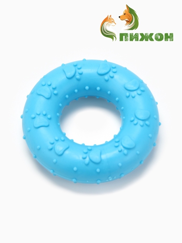 Игрушка жевательная "Пончик", 7 см, голубая