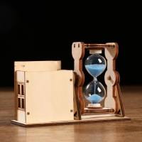 Песочные часы "Кленовый лист", сувенирные, с карандашницей, 10 х 13.5 см, микс