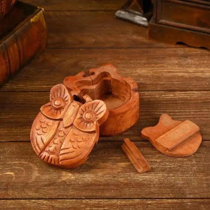 Шкатулка с секретом &laquo;Сова&raquo;, 12&times;7&times;6.5 см