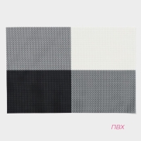 Салфетки сервировочные на стол Доляна &laquo;Настроение&raquo;, 4 шт, 45&times;30 см, цвет бело-чёрный