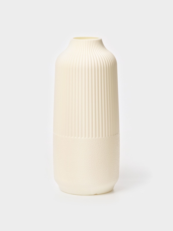 Ваза для цветов, пластик, 9.5×4×25 см, белый Ваза для цветов, пластик, 9.5×4×25 см, белый