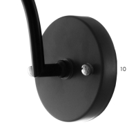 Бра "Чилли" Е27 40Вт черный 18х18х19см Бра "Чилли" Е27 40Вт черный 18х18х19см