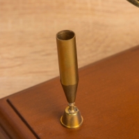 Колокол настольный с подставкой для ручки 10&times;18&times;18 см, латунь, дерево