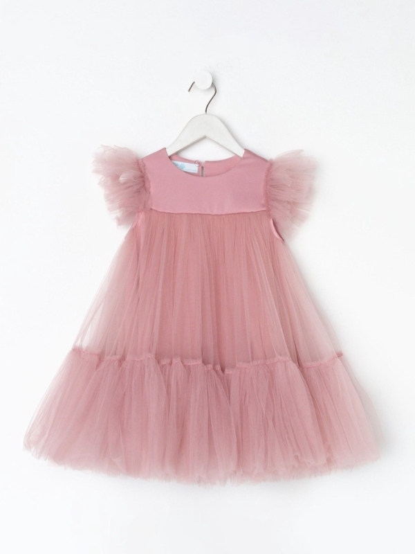 Платье детское с пышной юбкой KAFTAN, рост 86-92, розовый