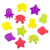 Набор антискользящих мини-ковриков для ванны 12 шт., цвет МИКС Набор антискользящих мини-ковриков для ванны 12 шт., цвет МИКС