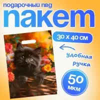 Пакет подарочный &laquo;Милое создание&raquo;, полиэтиленовый с вырубной ручкой, 30&times;40 см 50 мкм