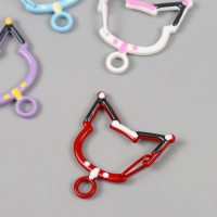 Карабин металл с кольцом "Кошечка с ошейником" МИКС 3,4х3,3 см Карабин металл с кольцом "Кошечка с ошейником" МИКС 3,4х3,3 см