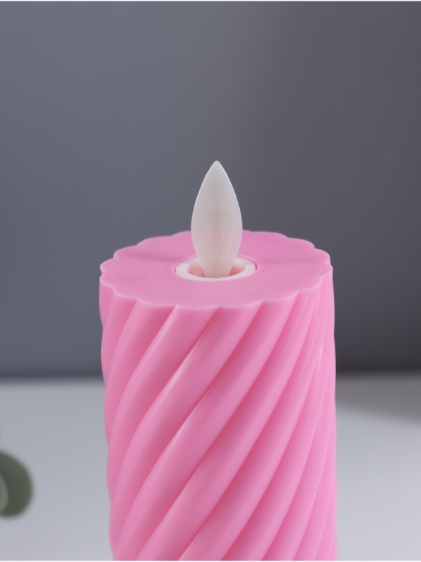 Ночник свеча Ночник свеча "Свидание" LED 3xAG13 розовый 5х5х11см