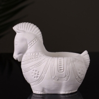 Кашпо "Лошадка с орнаментом" 8х9х6 см, натуральный