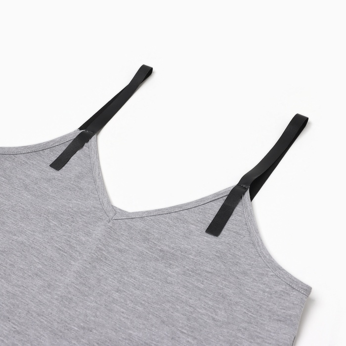 Топ женский на бретелях MINAKU : Casual Collection цвет серый, р-р 42
