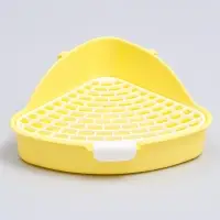 Туалет угловой для кроликов и хорьков "Пижон", 24 х 18 х 11 см, жёлтый