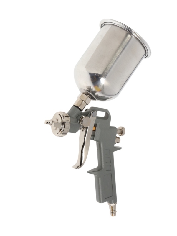 Краскораспылитель пневматический ТУНДРА, до 4 бар, сопло 1.5 мм, верхний бачок 0.6 л