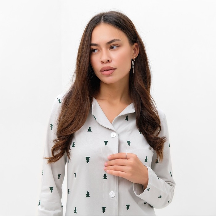 Пижама женская (рубашка и брюки) KAFTAN Пижама женская (рубашка и брюки) KAFTAN "Елки" р.40-42