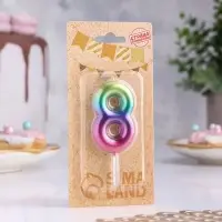 Свеча в торт &laquo;Цифра 8&raquo;, 5.5 см