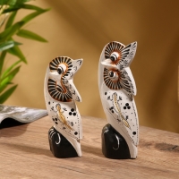 Сувенир интерьерный "Совы" дерево (набор 2 штуки) Сувенир интерьерный "Совы" дерево (набор 2 штуки)