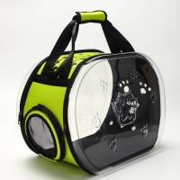 Складная сумка-переноска большая, материал оксфорд , 42 х 30 х 25 см, зелёная