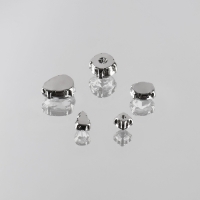 Стразы пришивные &laquo;Ассорти&raquo;, в оправе, набор 50 шт, цвет серебристый