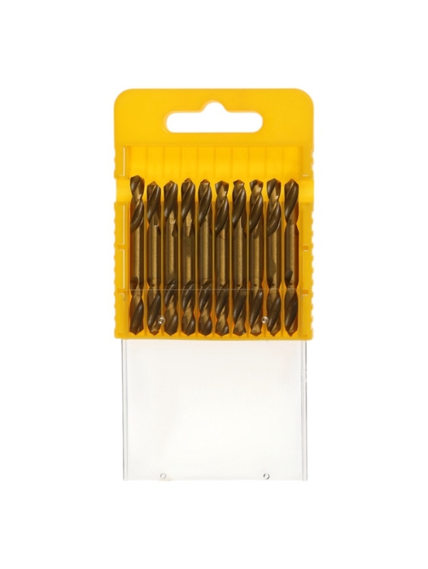 Набор двусторонних сверл по металлу ТУНДРА, HSS-Tin, 5.2 х 55 мм, 10 шт. Набор двусторонних сверл по металлу ТУНДРА, HSS-Tin, 5.2 х 55 мм, 10 шт.