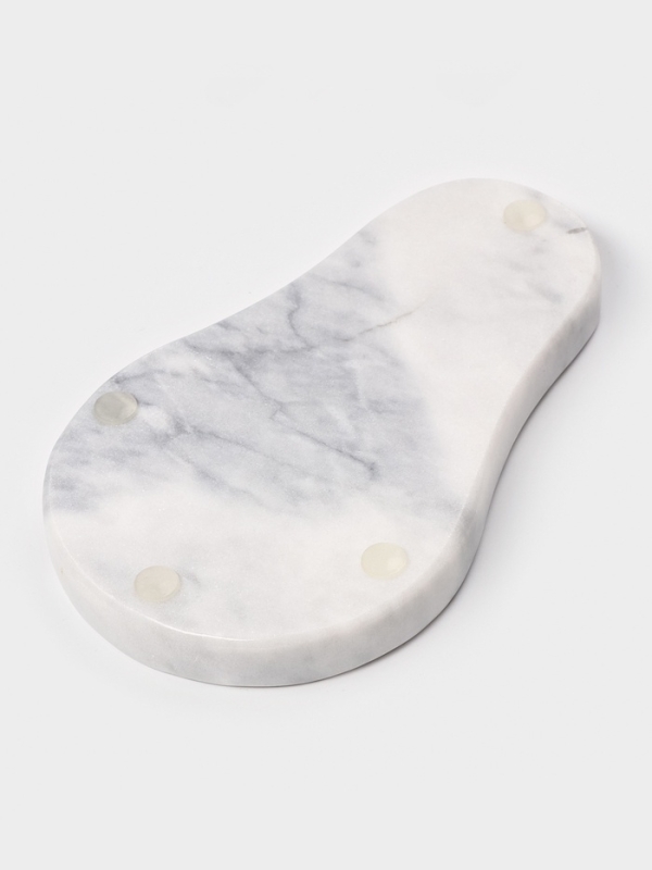 Подставка под ложку из мрамора "Marble", цвет белый