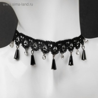 Чокер &laquo;Госпожа&raquo; ажур, цвет чёрно-белый,30 см