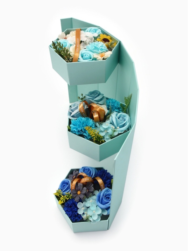 Трехуровневания мыльная композиция бирюзовая