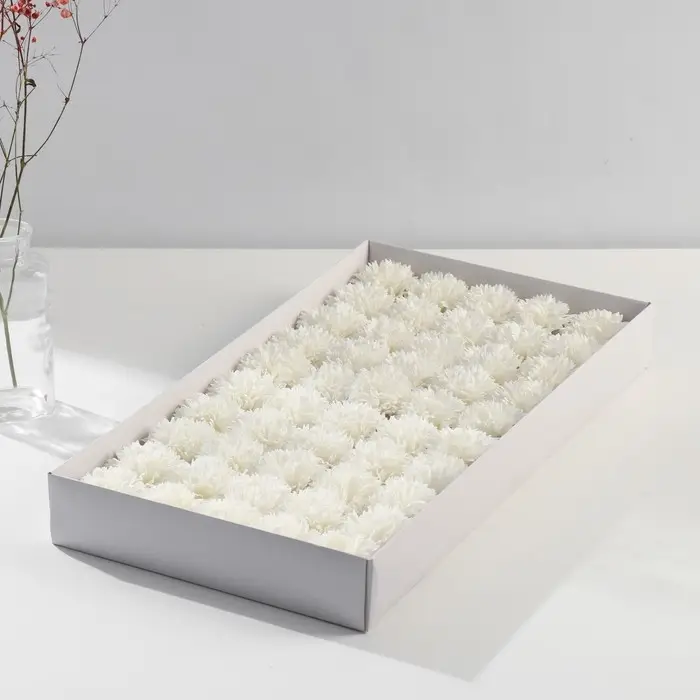 Мыльные лепестки для ванны &laquo;Бутон гвоздики. Белый&raquo;, подарочный, 6&times;6&times;5 см