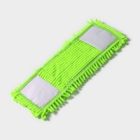 Насадка для плоской швабры Доляна, микрофибра букли, 43&times;13 см, цвет зелёный