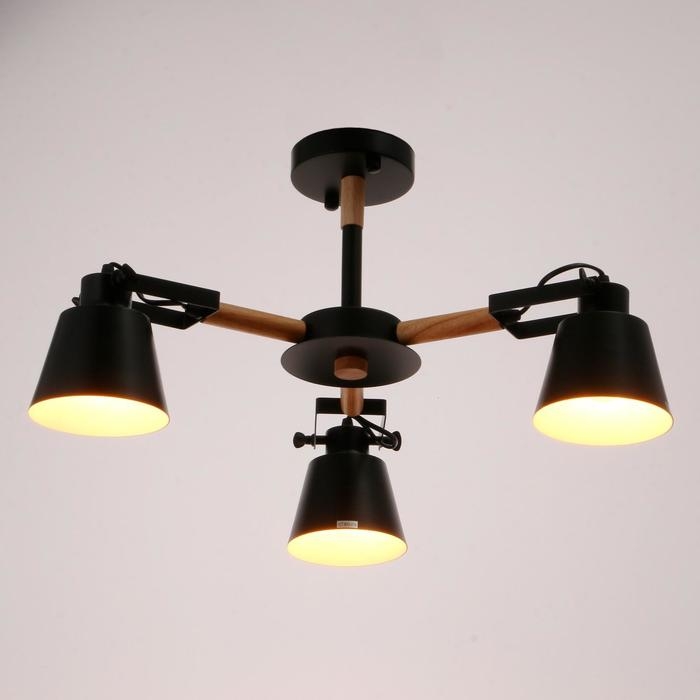 Люстра 1054/3BK E27 60Вт черный 60х60х50 см BayerLux