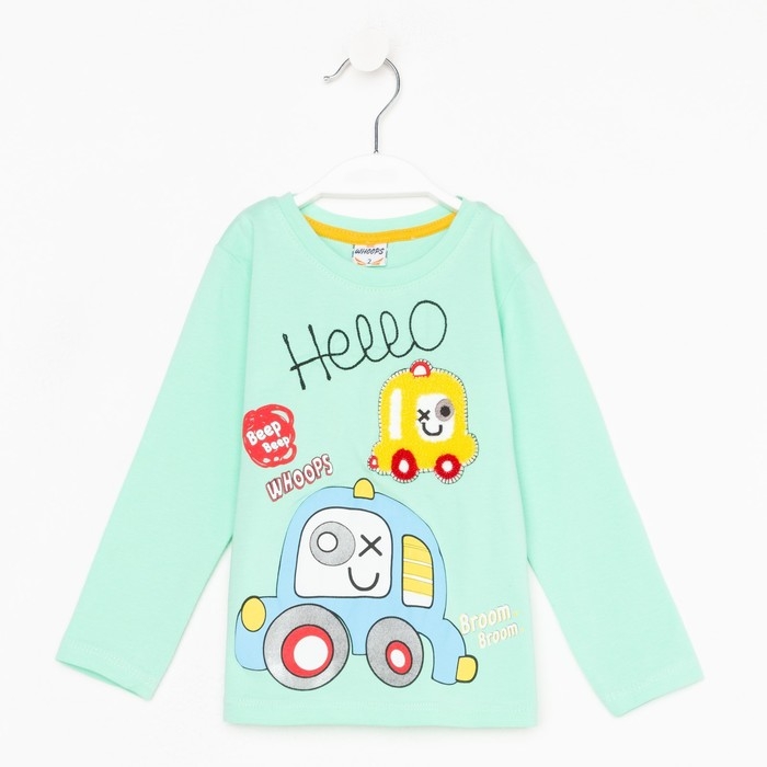 Лонгслив для мальчика, цвет ментол, рост 92