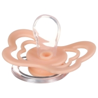 Соска - пустышка ортодонтическая, силикон, +6 мес., с держателем, цвет розовый Соска - пустышка ортодонтическая, силикон, +6 мес., с держателем, цвет розовый