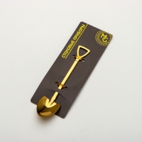 Ложка десертная из нержавеющей стали Magistro &laquo;Лопата&raquo;, длина 12 см, цвет золотой