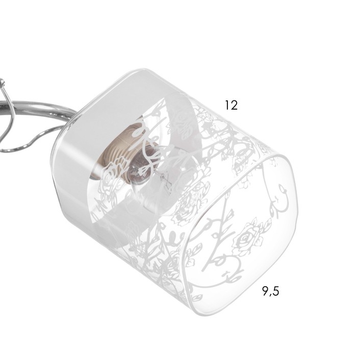 Люстра потолочная Люстра потолочная "Люкс" 2х40Вт Е27 Цвет: Серебро