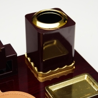 Набор настольный 6в1 (блок д/бумаг, подаст. д/печати, карандашница, часы, визитница,глобус)