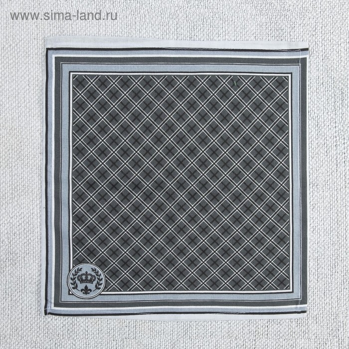 Платок носовой мужской 28х28см, 12шт, рис 21163-1 микс, ситец 100г/м, хл100%