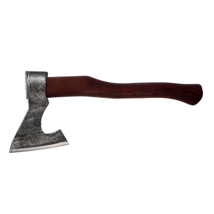 Топор охотничий кованый ТУНДРА ПРОФИ, топорище высшего сорта "дуб" воск, с чехлом, 800 г