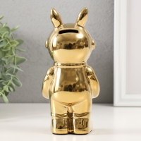 Копилка керамика "Кролик" золото 6х8,5х18 см